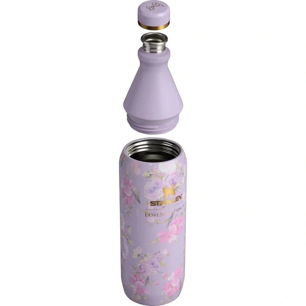 New sealed box THE STANLEY X LOVESHACKFANCY ALL DAY SLIM BOTTLE  Happy Thoughts - Picture 3 of 8